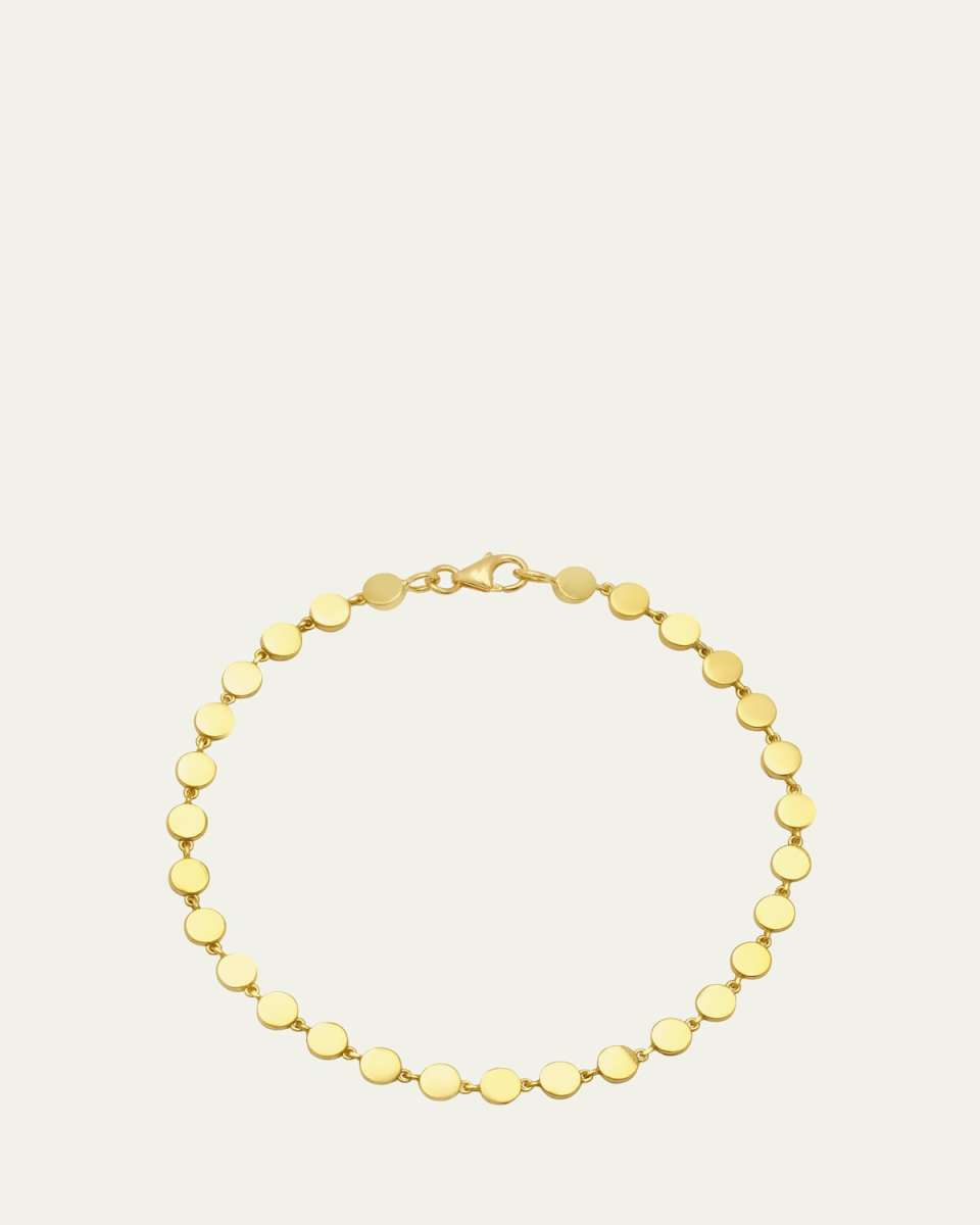 18K Yellow Gold Mini Circle Link Bracelet